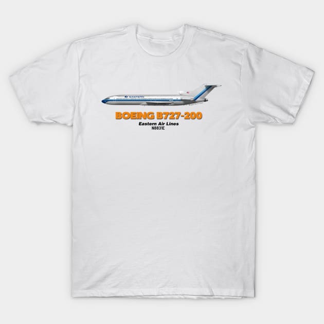 Boeing B727-200 - Eastern Air Lines T-Shirt by TheArtofFlying